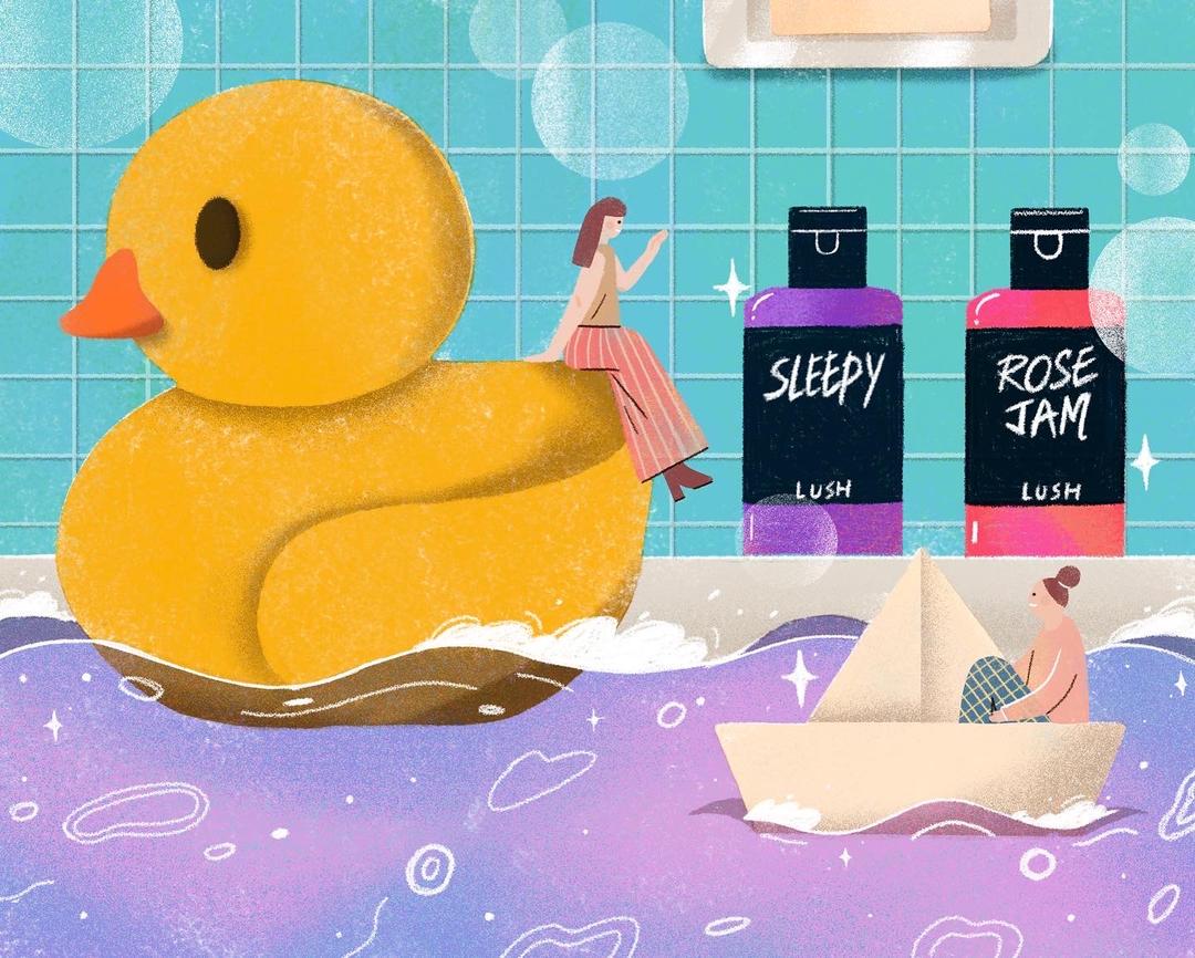 Bubble bathillustration
